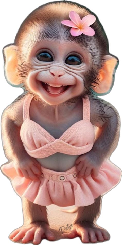 Baby Monkey, Cat Memes, Memes, Hair, Pink