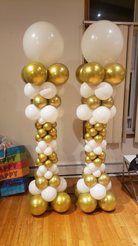 3 Color Balloon Column, Balloon Columns Ideas, Ballon Column, Pillar Decorations, Column Decoration, Balloon Pillars, Balloon Tower, Deco Ballon, First Communion Decorations