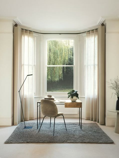 Whether you need curtain poles with gentle curves or multiple bends for your bay windows, we've got you covered. We also offer a free specialist measuring service to give you complete peace of mind! 📐 . . . #baywindows #baywindowpoles #bentcurtainpoles #silentglissmetropole #madetomeasure #interiordesign #windowtreatments #altonindependents #hampshirebusiness #supportsmallbiz #interiors #homeimprovment #bespokeinteriors Bay Window Coverings, Bay Window Room, Bay Window Curtains Living Room, Bay Window Designs, Bay Window Curtain Ideas, Long Curtains Living Room, Bay Window Decorating Ideas, Bay Window Curtain Poles, Bay Window Design