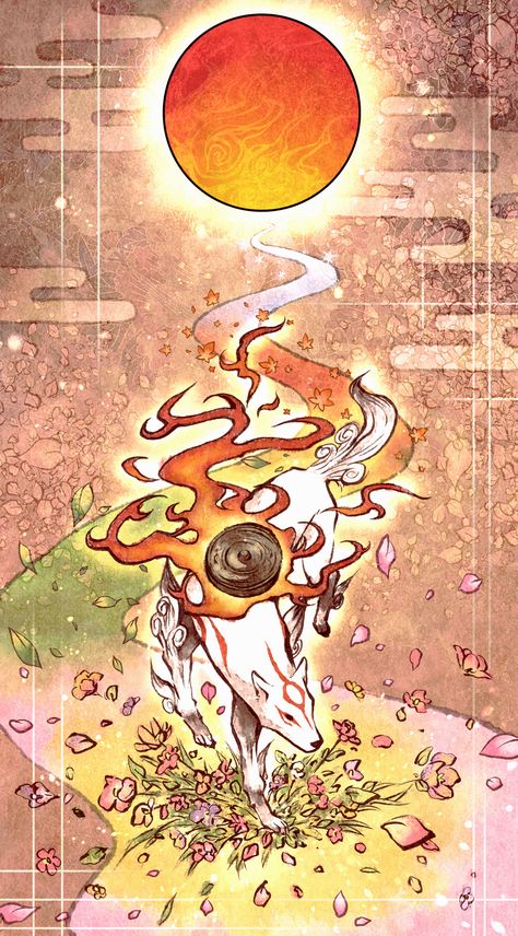 /Amaterasu/#404290 - Zerochan | Okami | Clover Studio | Capcom Okami Tattoo, Okami Amaterasu, Japanese Mythology, Theme Tattoo, Video Game Art, Android Wallpaper, Fantasy Creatures, Japanese Art, Game Art