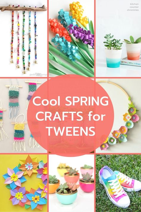 Spring Crafts For Older Kids, Spring Art Projects For Middle School Craft Ideas, Easter Crafts Teens, Spring Crafts For Middle Schoolers, Spring Break Crafts For Kids, Spring Crafts For Teens, Easter Crafts For Teens, Crafts For Preteens, Spring Break Crafts