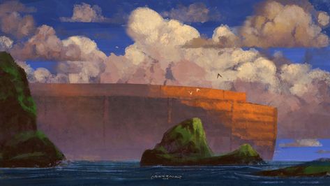 ArtStation - THE ARK, ARMAND SERRANO Armand Serrano, Biblical Artwork, Bible Artwork, Biblical Paintings, The Ark, Biblical Art, Christian Art, Background Design, Doodles