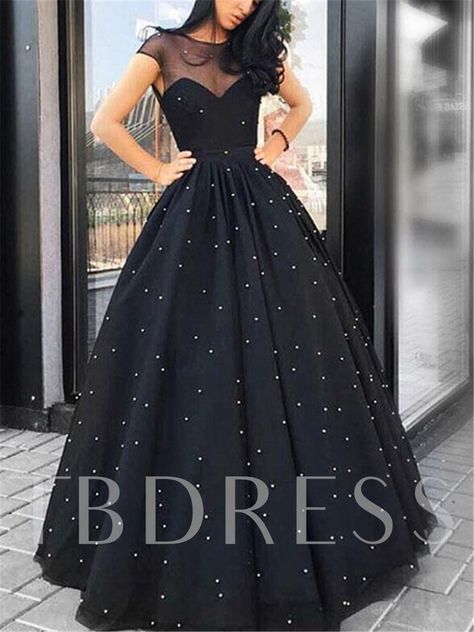 Sheer Neck Beading Cap Sleeves Evening Dress 2019 Black Formal Dresses, Prom Dresses Black, Dresses Formal Elegant, Black Dress Formal, Black Formal, Beaded Prom Dress, Black Prom, Long Prom Dresses, Black Tulle