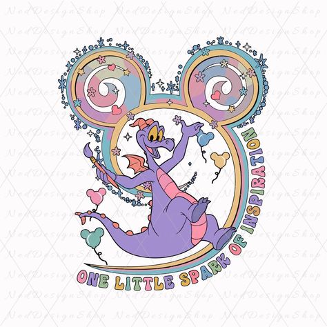 Figment Svg Free, Disney Figment Nail Art, Figment Cross Stitch Pattern, Figment The Dragon, Epcot Figment, Figment Disney, Disney Bedrooms, Disney Vacation Shirts, Disney Purse