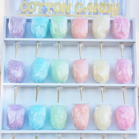 Candy Floss Packaging Ideas, Cotton Candy Shop Design, Cotton Candy Vendor Booth, Cotton Candy Wall, Cotton Candy Booth, Cotton Candy Display, Cotton Candy Business, Cotton Candy Stand, Carnival Cotton Candy Display