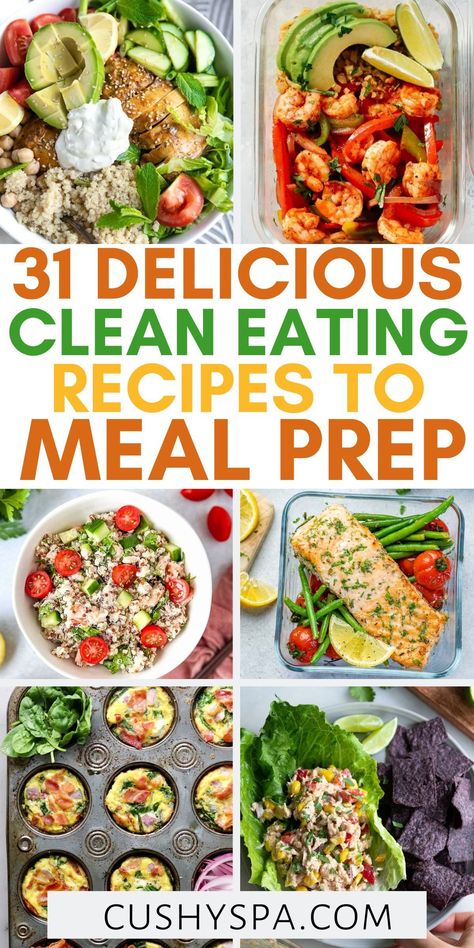 Discover the incredible power of clean eating with our recipes to meal prep for the week that includes lunches and dinners that are healthy and delicious! Our easy meal ideas are perfect for anyone looking to live healthier, without sacrificing taste. Clean Eating Menu, Clean Eating Lifestyle, Easy Clean Eating Recipes, Meal Prep Clean Eating, Salad Meal Prep, Clean Eating Meal Plan, Easy Clean Eating, Unprocessed Food, Chicken Meal Prep