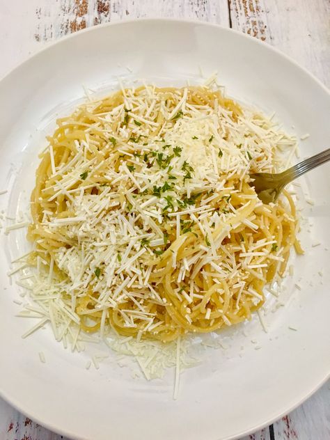 Spaghetti with Browned Butter and Mizithra Greek Spaghetti, Old Spaghetti Factory, Mizithra Cheese, Spaghetti Factory, Cheese Noodles, Spaghetti Ingredients, Greek Cheese, Butter Pasta, Greek Pasta