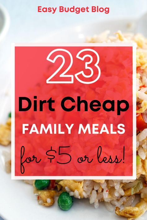 Dirt Cheap Dinners, Dirt Cheap Meals, Cheap Meal Plans, Frugal Food, Big Family Meals, Cheap Family Meals, Budget Family Meals, Cheap Easy Meals, Cheap Healthy