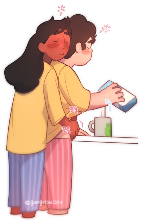 Stevonnie Ship Fan Art, Steven And Connie Fanart, Steven X Connie Fanart, Connie X Steven, Steven Universe Painting, Stevonnie Fanart, Stevonnie Ship, Steven X Connie, Steven Universe Stevonnie