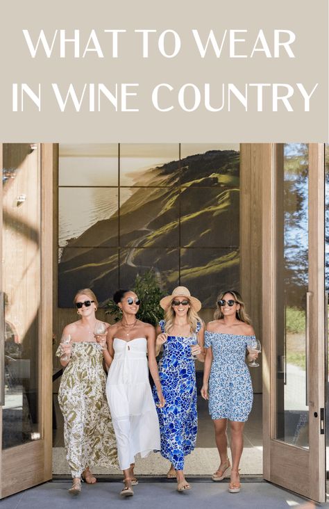 What to Wear in Wine Country - JetsetChristina Casual Winery Outfit Summer, Winery Outfits Summer Wine Tasting, Outfits For Wine Tasting, Wine Tasting Outfit Summer, Wine Country Outfit, Wine Tour Outfit, Napa Outfit, Wine Dresses, Winery Outfit Summer