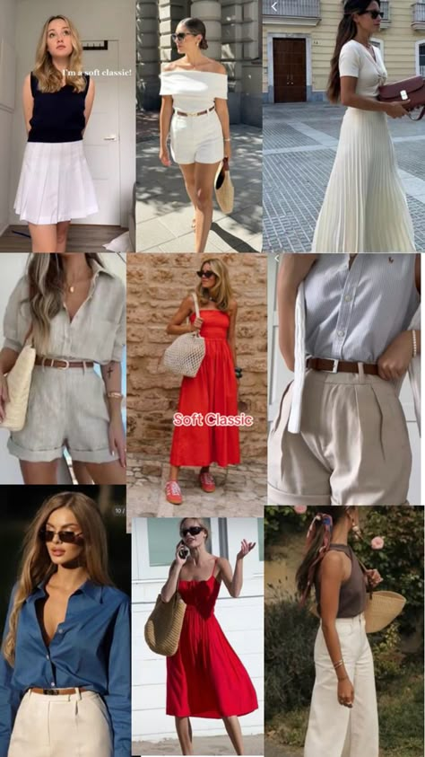 Soft Classic Essence, Kibbe Soft Classic Outfits, Classic Ingenue Essence, Classic Kibbe Style, Cool Summer Type, Classic Moodboard, Soft Classic Body Type, Soft Classic Outfits, Classic Body Type