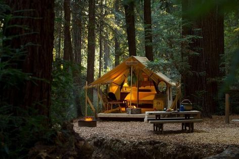 10 Best Places To Stay In Big Sur For An Incredible Coastal Experience Glamping Resorts, Lassen Volcanic National Park, Go Glamping, Kings Canyon National Park, Glamping Site, Safari Tent, Artisan Furniture, Luxury Tents, Luxury Camping