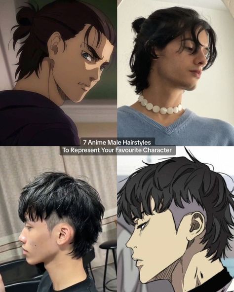 Masculine Long Hairstyles, Undercut Men Long Hair, Wolf Cut With Undercut, Anime Hairstyles Men, Uchiha Twins, Wolf Cut Hair Men, Growing Long Hair Men, Wolfcut Hair Men, Boy Haircut Ideas