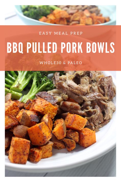 Pulled Pork Bowls, Whole30 Pulled Pork, Pork Bowls, Healthy Pulled Pork, Dash Recipes, Paleo Bbq, Easy Weeknight Dinners Healthy, Paleo Ideas, Dinner Paleo