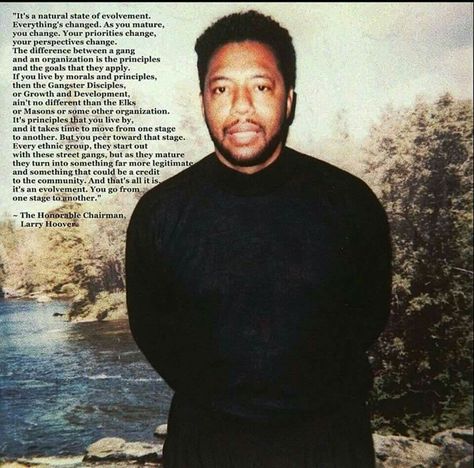 Larry 🔯Hoover Larry Hoover, Vice Lords, Gangster Disciples, Common Law Marriage, Chicago Gangs, Street Gang, Real Gangster, Chicago Street, Black Bandana