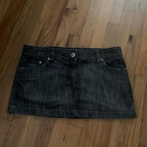 Black denim mini skirt! Message with questions - Depop Low Waisted Jean Skirt, Black Denim Mini Skirt, Low Rise Skirt, Low Waisted Jeans, Mini Denim Skirt, Low Waisted, Denim Mini, Jean Skirt, Denim Mini Skirt