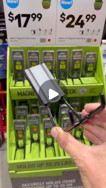 Travis Collins on Instagram: "Next level magnetic hooks! These Gator Magnetics hooks are available in store at a Lowe's for a limited time. I've been using these magnetic hooks for almost a year now and highly recommend them.

The hold is much greater than you would expect. So many uses.

Gatormagnetics.com to search which @loweshomeimprovement store has stock near you

@gatormagnetics is the real deal

#organized #garageshop #garage #pegboard #handyman #diyproject #magnetic" Garage Pegboard, Suv Camper, Magnetic Hooks, Garage Shop, Camper Conversion, Garage Organization, Peg Board, Greater Than, Being Used