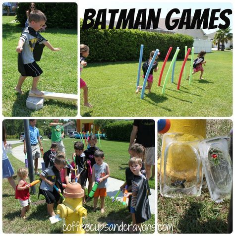 Superhero Week, Super Hero Training, Hero Training, Batman Games, Batman Theme, Batman Birthday Party, Batman Party, Batman Birthday, Superhero Birthday Party