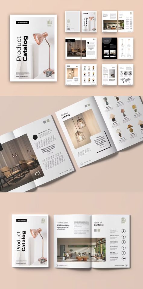 Modern Catalog Design, Modern Catalog Design Layout, Catalog Book Design, Furniture Catalog Design Layout, Product Catalogue Design Ideas, Catalog Cover Design Inspiration, Catalog Page Design, Product Catalog Layout, Product Sheet Design