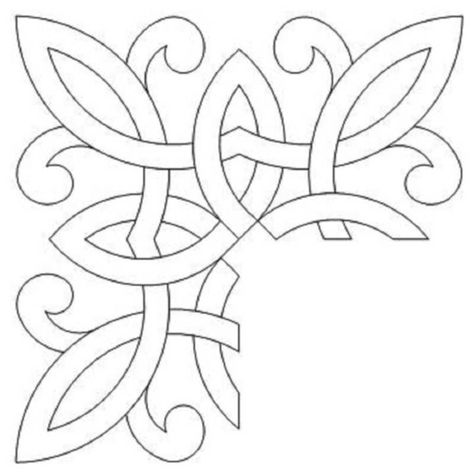 Celtic Corner Design, Celtic Designs Pattern Free Printable, Celtic Designs Pattern, Celtic Patterns Templates, Keltic Pattern, Wood Carving Patterns Free, Celtic Quilts, Celtic Coloring, Celtic Quilt