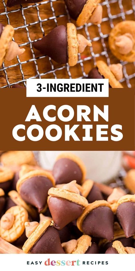 Acorn Treats Kisses, Mini Nutter Butter Acorns, Butter Butter Acorns, Acorn Desserts Hershey's Kisses, Acorn Cookies Nutter Butter, Chocolate Acorns Hershey's Kisses, Acorn Cookies Hershey's Kisses, Cookie Turkeys, Acorn Kisses