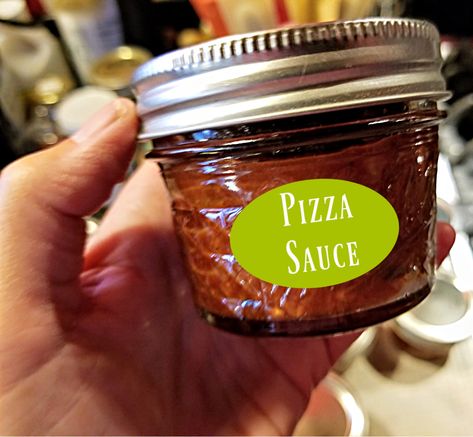 Canning Tomatoes: Homemade Pizza Sauce. Making homemade pizza sauce is easy. Canning it in 4oz jars gives the perfect amount How To Can Pizza Sauce, Pizza Sauce Homemade Canning, Homemade Pizza Sauce For Canning, Pizza Sauce For Canning, Canning Pizza Sauce Recipe, Low Carb Pizza Sauce Recipe, Pizza Sauce Canning Recipe, Canning Pizza Sauce, Canning Cherry Tomatoes