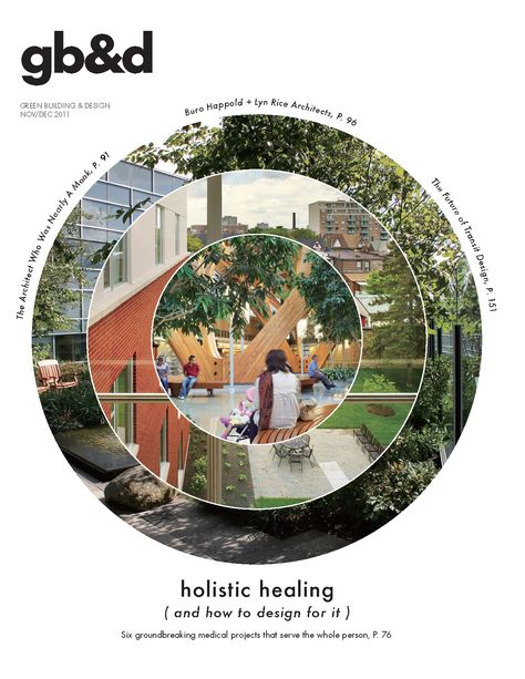 Green Building & Design magazine, December 2011 December Graphic Design, Circles In Design, Green Building Design, Visuell Identitet, Real Estate Marketing Design, Photo Ring, Yearbook Design, 타이포그래피 포스터 디자인, Print Layout