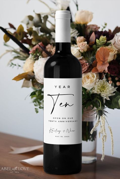 Boho Wedding Guest Book Wine Labels - First Anniversary Bridal Shower Gift Idea - Engagement Gift Wine Basket Idea - Modern Wedding Idea 2023 Wine Engagement Gift, 30th Birthday Wine Labels, Anniversary Wine Bottles, Customised Wine Bottles, Wine Gift Box Ideas, Anniversary Wine Labels, Boho Wedding Guest Book, Boho Wedding Guest, Turning Thirty