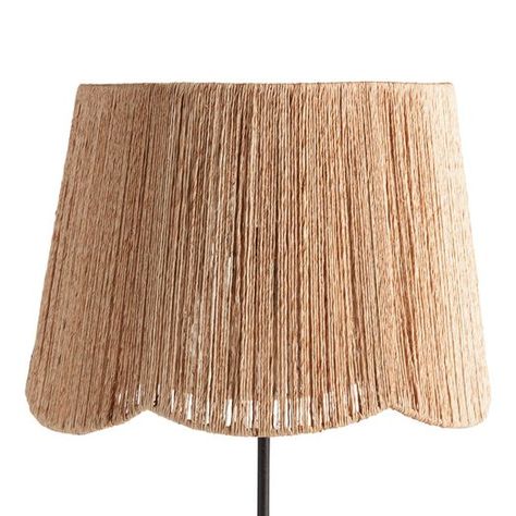 Handwoven by artisans in Vietnam of vertical strands of natural jute rope, our exclusive table lamp shade is finished with a playful scalloped edge. A neutral highlight for any of our exclusive table lamp bases, this ultraversatile shade brings bold natural-fiber texture to a room. Its casual charm and soft scalloped base are a highlight for coastal, farmhouse and rustic decor. Seagrass Lamp, Scalloped Table, Grand Millenial, Affordable Lamp, Table Lamp Shade, Rattan Lamp, Table Lamp Shades, Table Lamp Base, Primary Bedroom