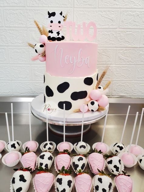 Pink Cow Cake 2nd Birthday, Moo Moo I’m Two Birthday Cake, Moo Moo I’m Two Cake, Moo Moo I'm Two Birthday Food, Cow Second Birthday Party Girl, Moo Moo I'm Two Birthday Cake, Moo Im Two Birthday Girl, Moo Moo I’m Two, Cow 2nd Birthday Party Girl