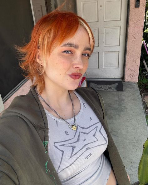 Two tone copper fairy mullet on our cutie @whoistillie using @joico 🧚🧡🐱🍊☀️✨ dm us to book in la or ny 📍🤍 tags: #hairstylist #hairsalon #flamingolounge #trending #coloredhair #redhair #mullet #haircut #hairinspo #hairgoals Two Tone Mullet, Copper Mullet, Fairy Mullet, Mullet Hair, Mullet Haircut, Hair Goals, Hair Salon, Red Hair, Hair Inspo