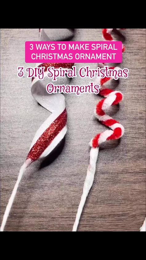 Spiral Christmas Ornaments #mariescookncraft #diy #crafting #christmasdecor #ornaments #fbreels #fbreelsvideo #reelsvideo #reelsfb #reelsviral #fyp | Marietta Ramos | Marietta Ramos · Original audio Diy Curly Christmas Picks, Diy Christmas Floral Picks, Diy Tree Picks, Christmas Picks Diy, Diy Christmas Picks And Sprays, Diy Christmas Tree Picks, Diy Christmas Garland Ideas How To Make, Diy Christmas Picks, Garland Wreath Diy