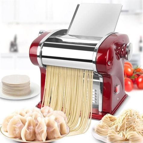 Electric Noodle Makers Home Appliances Cheap Electric Noodle Makers.We offer the  whole , quality guarantee, professional e-business service and fast  . You will be satisfied with the shopping experie Spaghetti Lasagna, Wonton Dumplings, Pasta Makers, How To Make Flour, Pasta Maker Machine, Healthy Noodles, Noodle Machine, Dumpling Dough, Dough Press