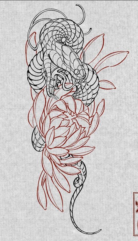 King Cobra Tattoo, Japanese Snake Tattoo, Round Tattoo, Trishul Tattoo, Cobra Tattoo, Snake Drawing, Japan Tattoo Design, Snake Tattoo Design, Muster Tattoos