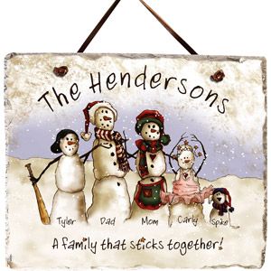 Personalized Snowmen Stick Family Slate Bday Gifts For Him, Stick Family, Easy Christmas Gifts, Diy Gifts For Kids, Gifts For Beer Lovers, Family Christmas Ornaments, Easy Diy Gifts, Christmas Gift For Dad, Christmas Gifts For Him