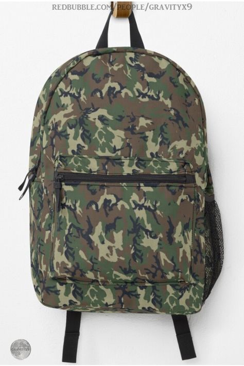 * Woodland Forest Camouflage Pattern Backpack by #Gravityx9 at Redbubble  #Camouflage4you * Matching School school notebooks, book tote bags and more are available! * back to school supplies highschool * back to school supplies * military pattern backpack * forest woodland green camo *  camouflage back to school shopping * High school shopping list * school supplies * school supplies high school * #backtoschool #schoolbags #schoolshopping #backpacks #camouflage #military #veteran 0720 Back To School Supplies Highschool, School Supplies Highschool, Military Pattern, Camouflage Backpack, Gym Backpack, Pattern Backpack, Book Tote Bag, Military Camouflage, School School