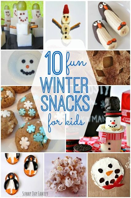 10 Fun Winter Snacks for Kids! Kids will love these snack ideas featuring snowman snacks, penguin snacks, and more! Perfect winter classroom snack ideas or easy snacks for kids at home. Winter Snacks For Kids, Fun Winter Recipes, Winter Snack Ideas, Preschool Cooking Activities, Penguin Snacks, Winter Snacks, Class Snacks, Snack Ideas For Kids, Classroom Snacks