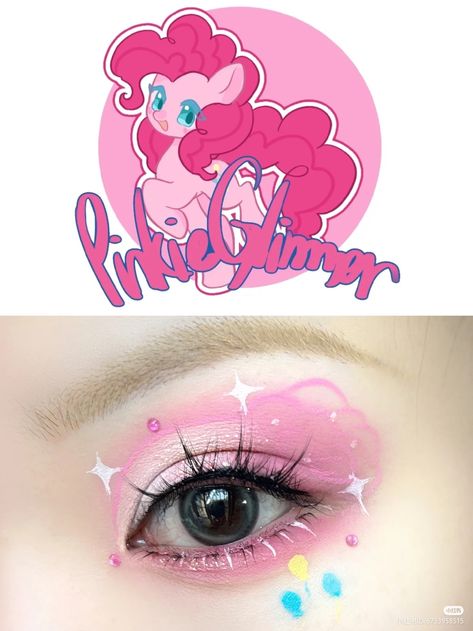 Pinkie Pie Makeup, Faceart Makeup, Birthday Makeup Ideas, 2024 Makeup, Makeup For Lips, Eyeshadow Designs, Cute Eye Makeup, Birthday Makeup, Kawaii Accessories