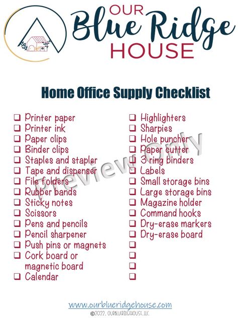 Office Supply Closet, Desk Checklist, Office Supplies Closet, Office Supplies Checklist, Work Desk Organization, Organize Office Space, Supply Closet, Office Supplies List, Organize Office