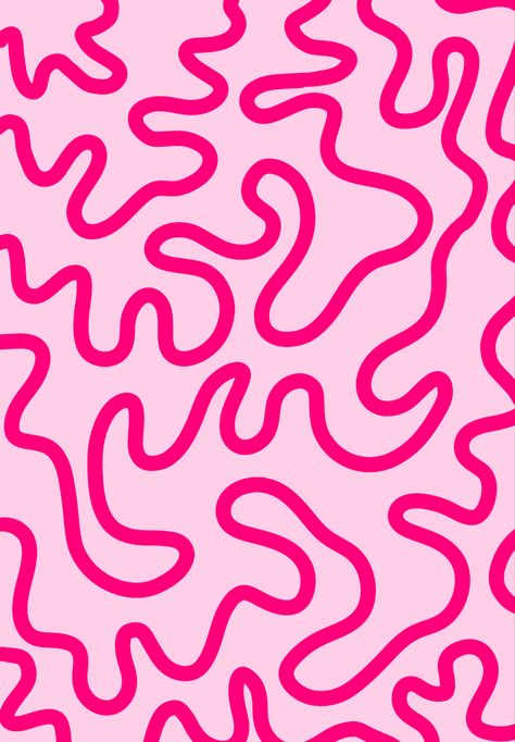 Barbie Design Background, Groovy Pink Wallpaper, Pink Groovy Background, Pink Funky Wallpaper, Pink Squiggle Wallpaper, Half Tone Texture, Funky Patterns Wallpaper, Pink Doodle Wallpaper, Preppy Patterns Wallpapers