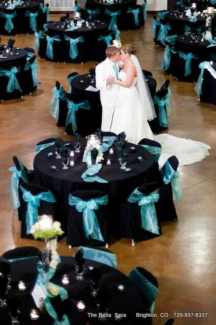 Turquoise and Black Turquoise And Black Wedding Theme, Teal And Black Wedding Ideas, Black And Turquoise Wedding, Turquoise Quince, Teal And Black Wedding, Turquoise Wedding Ideas, Teal Wedding Ideas, Wedding Dresses Vintage Lace, Turquoise Wedding Theme