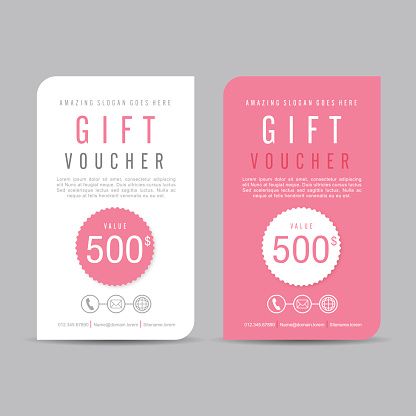 Vector Art : gift voucher 166                                                                                                                                                                                 More Coupon Design Ideas, Gift Voucher Design, Voucher Template, Voucher Design, Gift Card Design, Coupon Template, Jobs For Teens, Walmart Gift Cards, Paypal Gift Card