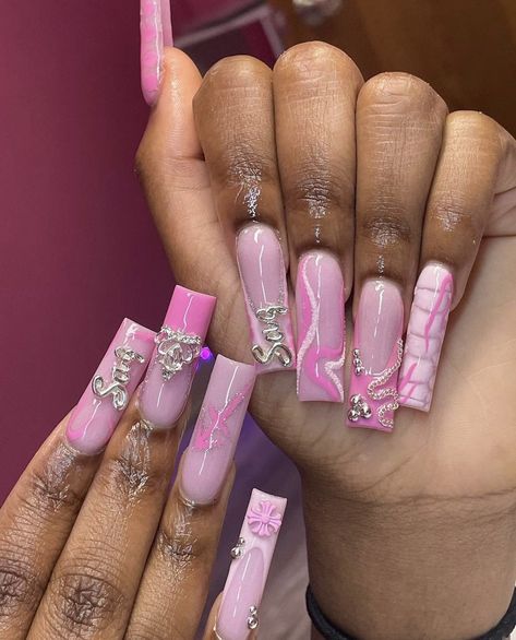 Sagittarius Nails, About Sagittarius, Birthday Nail Designs, Sagittarius Birthday, Diy Acrylic Nails, Latest Nail Art, Aries Taurus, Pink Acrylic, Nails Pink