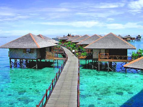 ahhh cant wait <3 Sipidan Malaysia Tawau, Water Bungalow, Sabah Malaysia, Sandakan, Summer Vacation Spots, Malaysia Travel, Kota Kinabalu, Island Destinations, Stilts