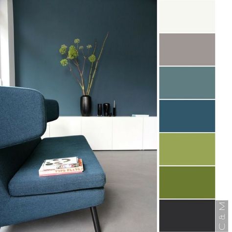 Blues and Greens Blue And Green Living Room, Logo Color Schemes, Wall Color Schemes, Colour Mood, Kitchen Colour, Kitchen Decor Apartment, Kitchen Colour Schemes, Furniture Logo, Living Room Color Schemes