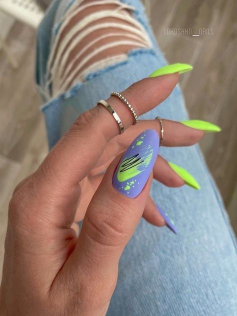 Hot Nails 2023, Neon Nails Ideas, Neon Nails Designs, Neon Nail Art Designs, Neon Nail Art, Unghie Nail Art, Nails Yellow, Neon Nails, Hot Nails