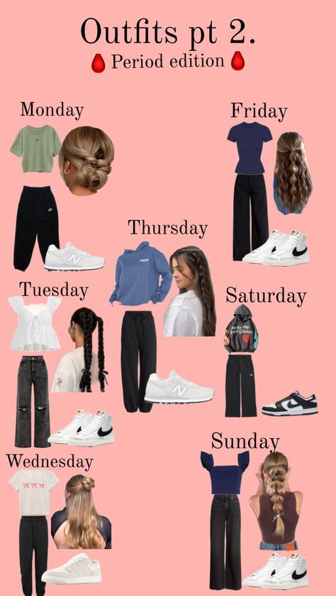 Period outfit! Outfits For When You're On Your Period, Outfits To Wear When You’re On Your Period, All Nighter Outfit, Outfits To Wear On Your Period School, Period Week Outfits, Outfits To Wear On Period, Outfit Ideas For When On Period, Period Fits For School, Outfits For Period Days School