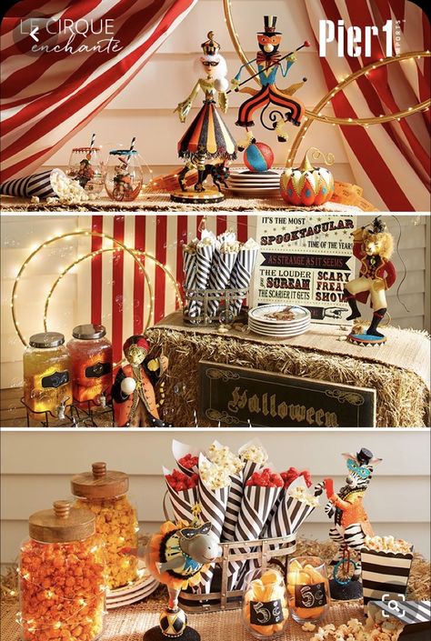 Circus Birthday Party Theme, Halloween Themed Birthday Party, Vintage Circus Party, Carnival Birthday Party Theme, Circus Carnival Party, Circus Wedding, Circus Theme Party, Carnival Wedding, Carnival Themed Party