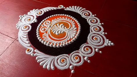 Rangoli Designs Sanskar Bharti, Sanskar Bharti Rangoli Designs Beautiful, Galicha Rangoli Designs, Rangoli For Diwali Festivals, Sanskar Bharti Rangoli, Sanskar Bharti Rangoli Designs, Easy Rangoli Designs Videos, Very Easy Rangoli Designs, Rangoli Designs Simple Diwali