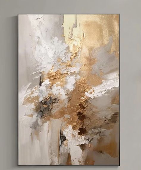 Structure Painting, Wall Painting Canvas, Statement Artwork, Gold Abstract Painting, Elegant Wall Decor, Golden Art, Living Room Artwork, Gold Leaf Art, Interior Painting